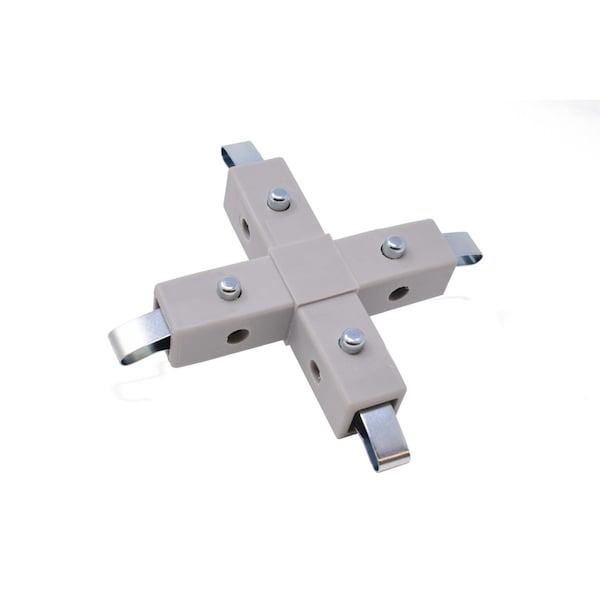 Eztube 4-Way Gray Cross Connector Quick-Release 200-313 GY-QR 200-313 GY-QR - main